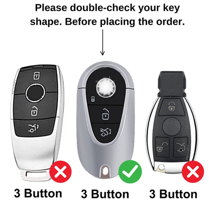 Mercedes Silicone Key Cover with Keychain (Type K1)