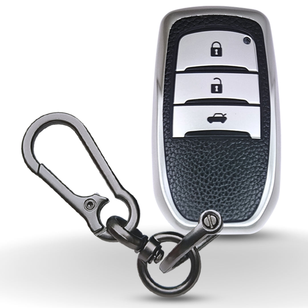 Toyota TPU Leather Key Cover with Keychain