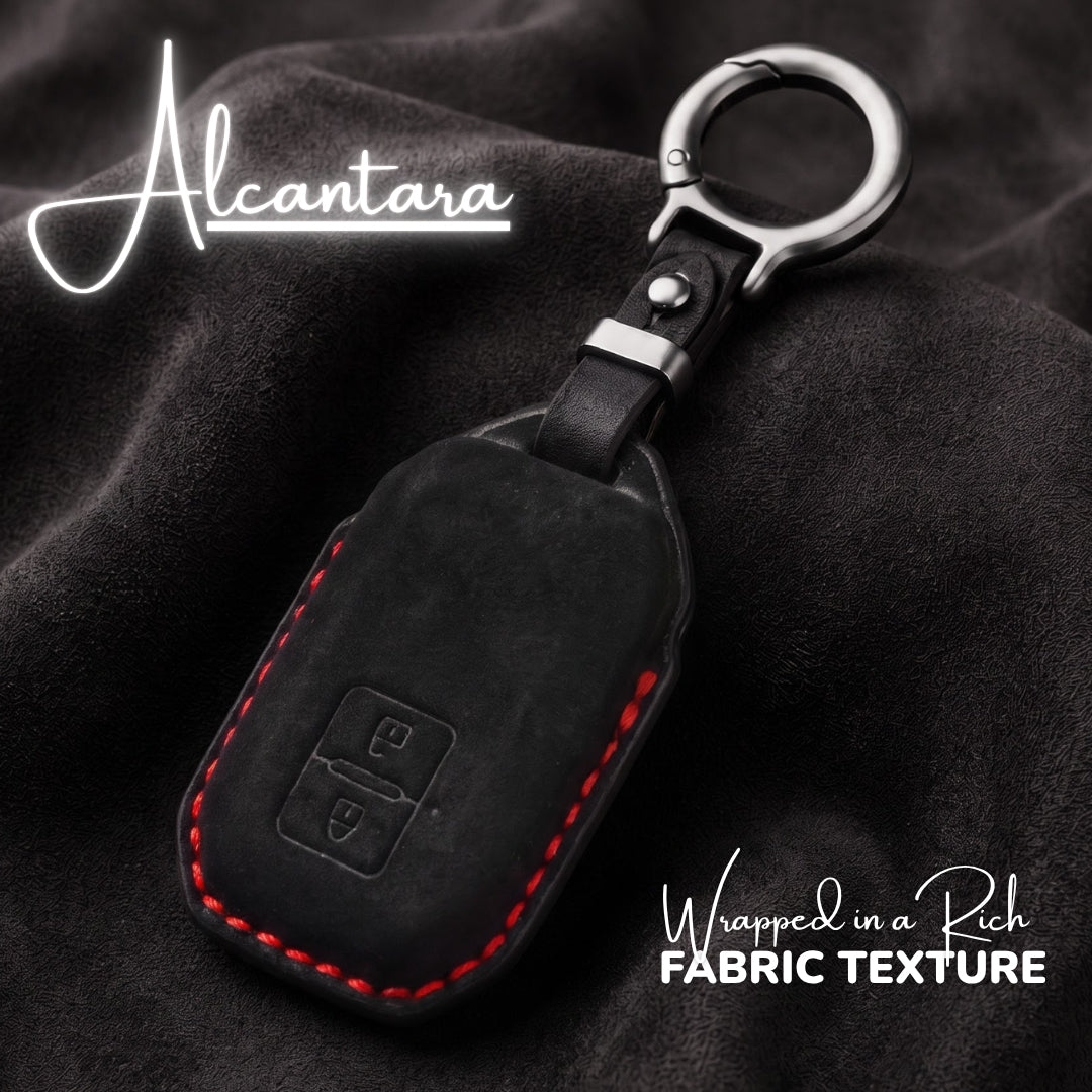 Suzuki Alcantara Crest Car Key Cover with Keychain (Type K10)