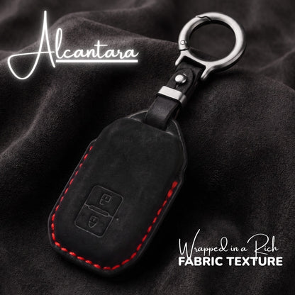 Suzuki Alcantara Crest Car Key Cover with Keychain (Type K10)