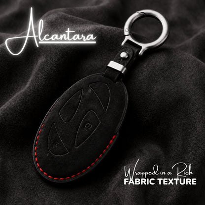 Hyundai Alcantara Crest Car Key Cover with Keychain (Type K10)