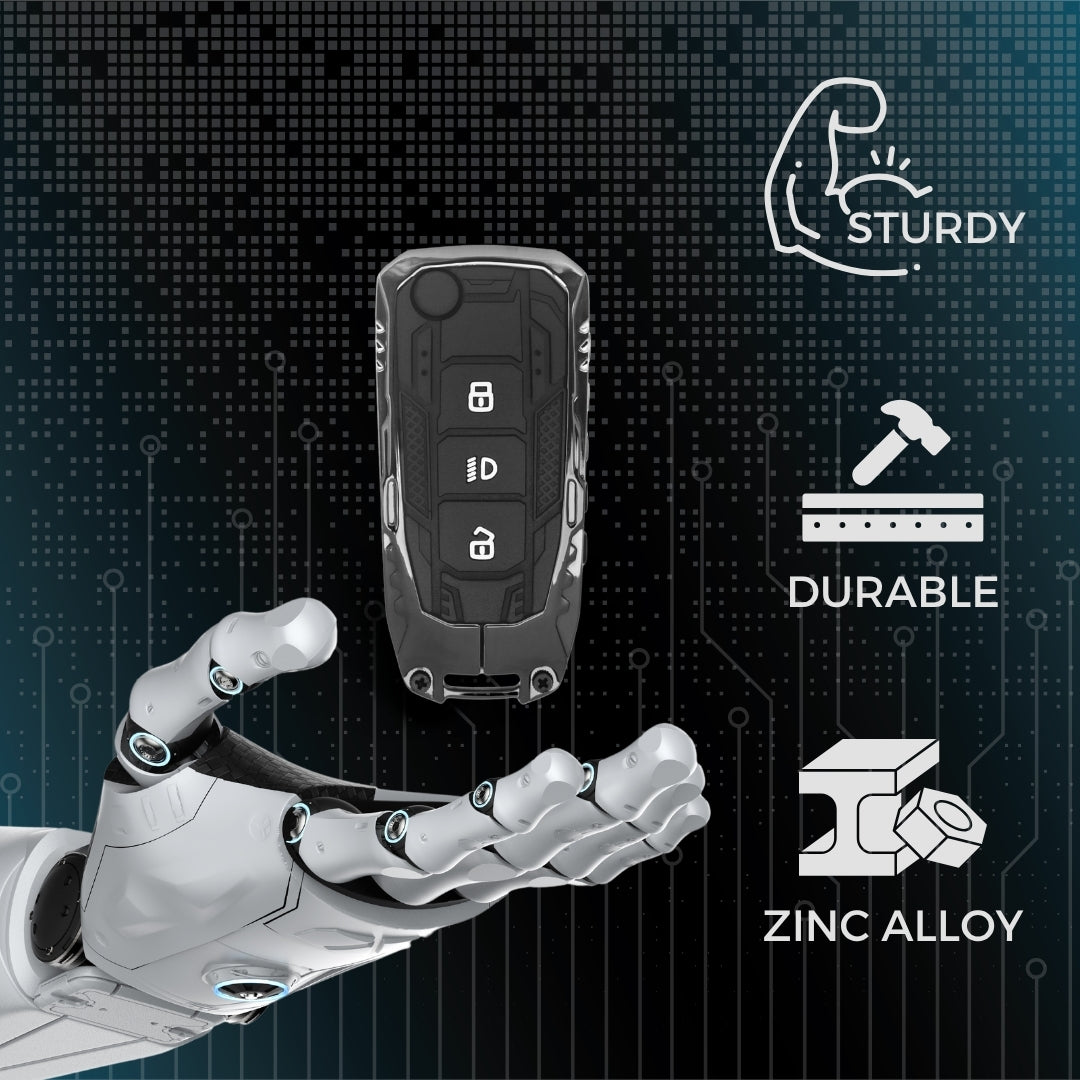 Tata Metal Mecha Key Cover With Keychain (Type M3)