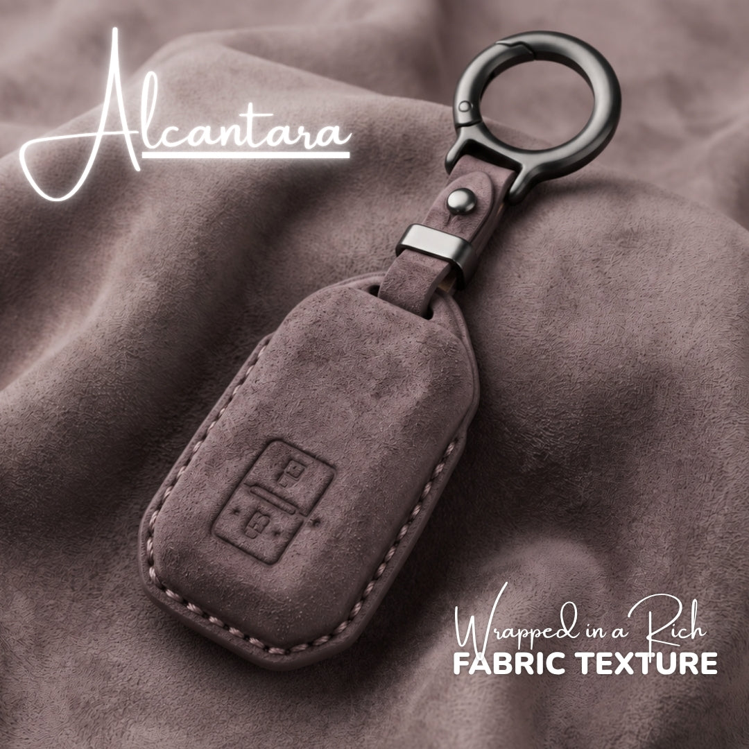 Suzuki Alcantara Crest Car Key Cover with Keychain (Type K10)