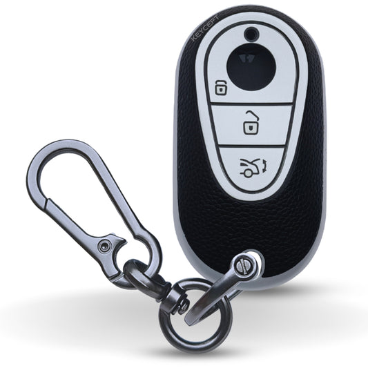 Mercedes Benz TPU Leather Key Cover with Keychain. (Type 1)