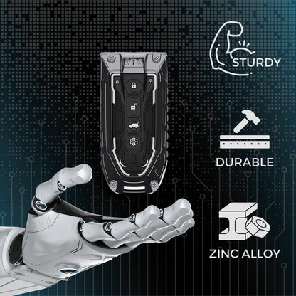 Mahindra Metal Armor key cover with Keychain  (Type M4)
