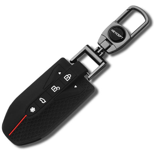 Mahindra Silicone key cover with Keychain. (Type 2)