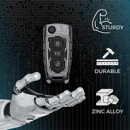 Tata Metal Armor Key Cover with Keychain (Type M4)
