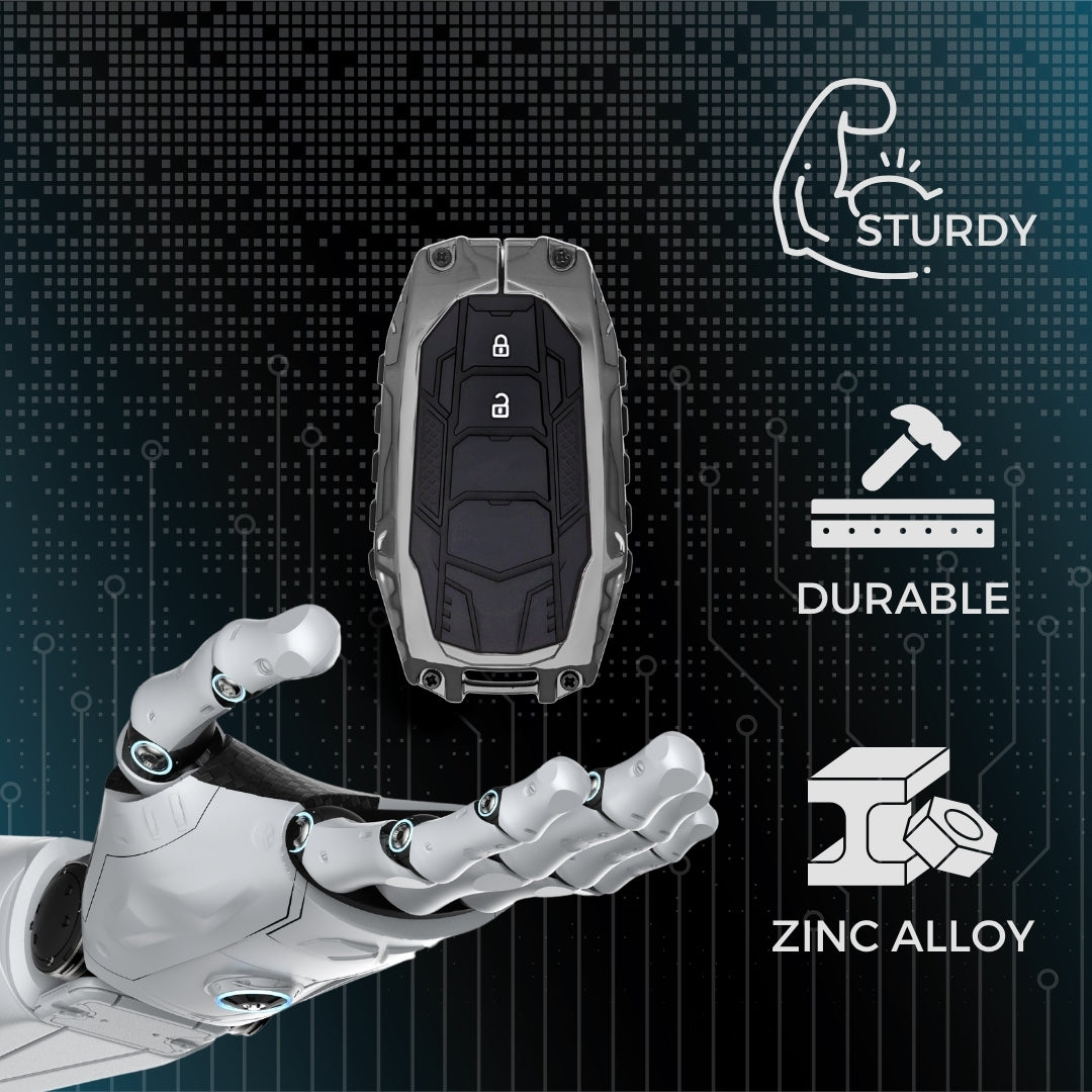 Toyota Metal Mecha Key Cover with Keychain (Type M3)