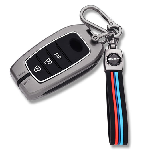 Toyota Metal Alloy Key Cover with Keychain (Type M2)