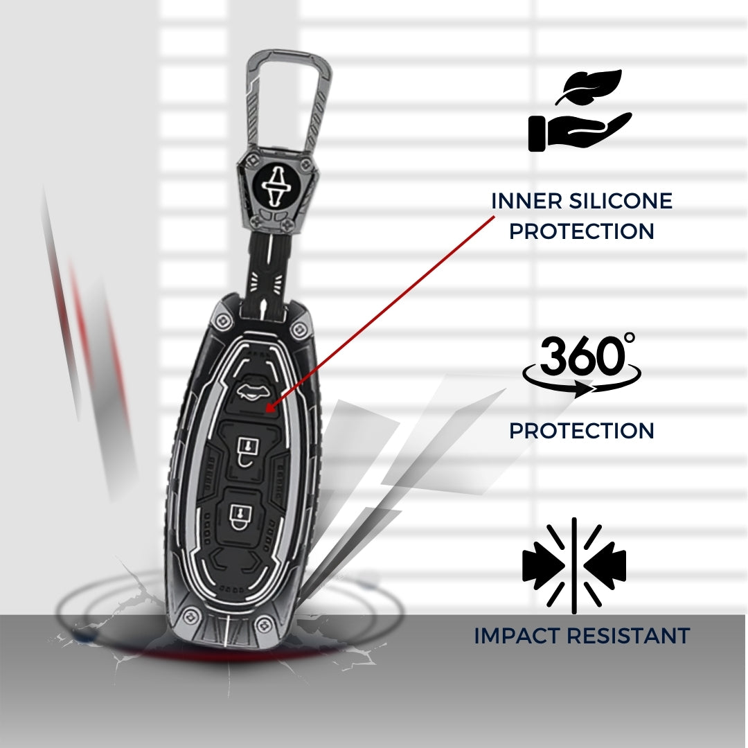Suzuki Metal Armor Smart Key Cover with keychain (Type M4)