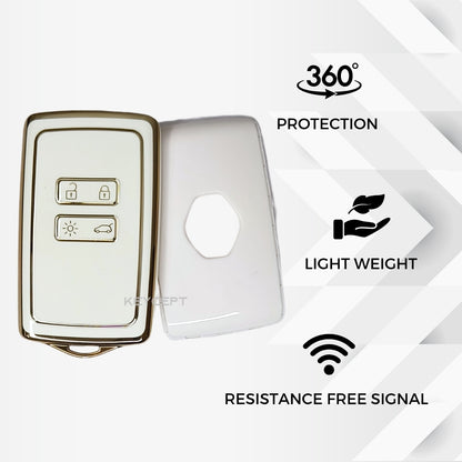 Renault Gold Line TPU Key Cover with Keychain (Type 2)