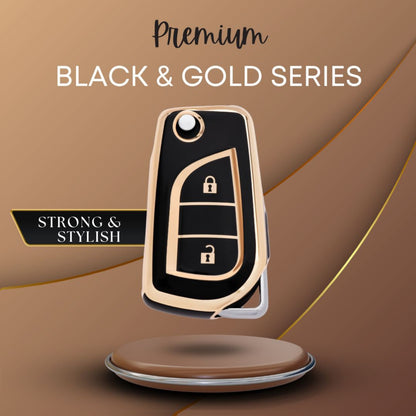 Toyota Gold Line TPU Key Cover with Keychain (Type 2)