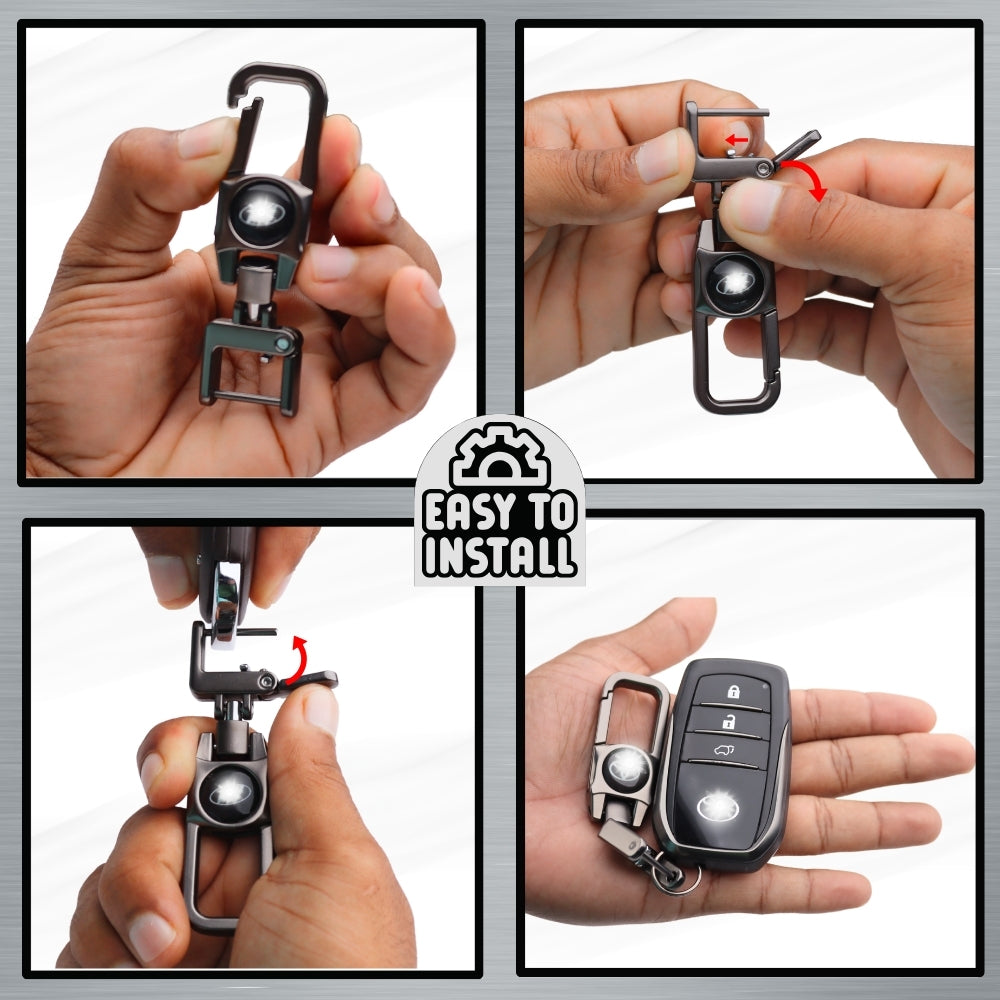 Toyota TriStar Silicone Key Cover with Keychain (Type 8)