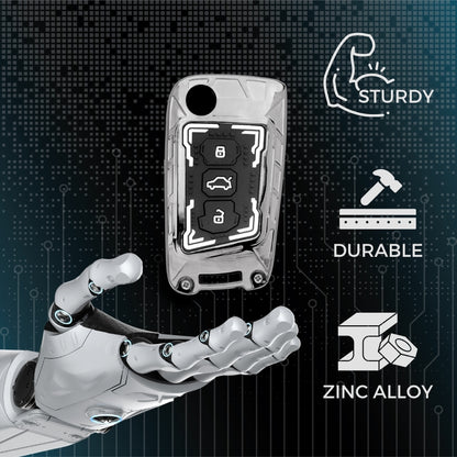 Keycept Metal Armor Key Cover with Keychain (Type M4)