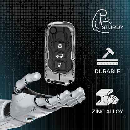 Mahindra Metal Mecha Key Cover with keychain (Type M3)