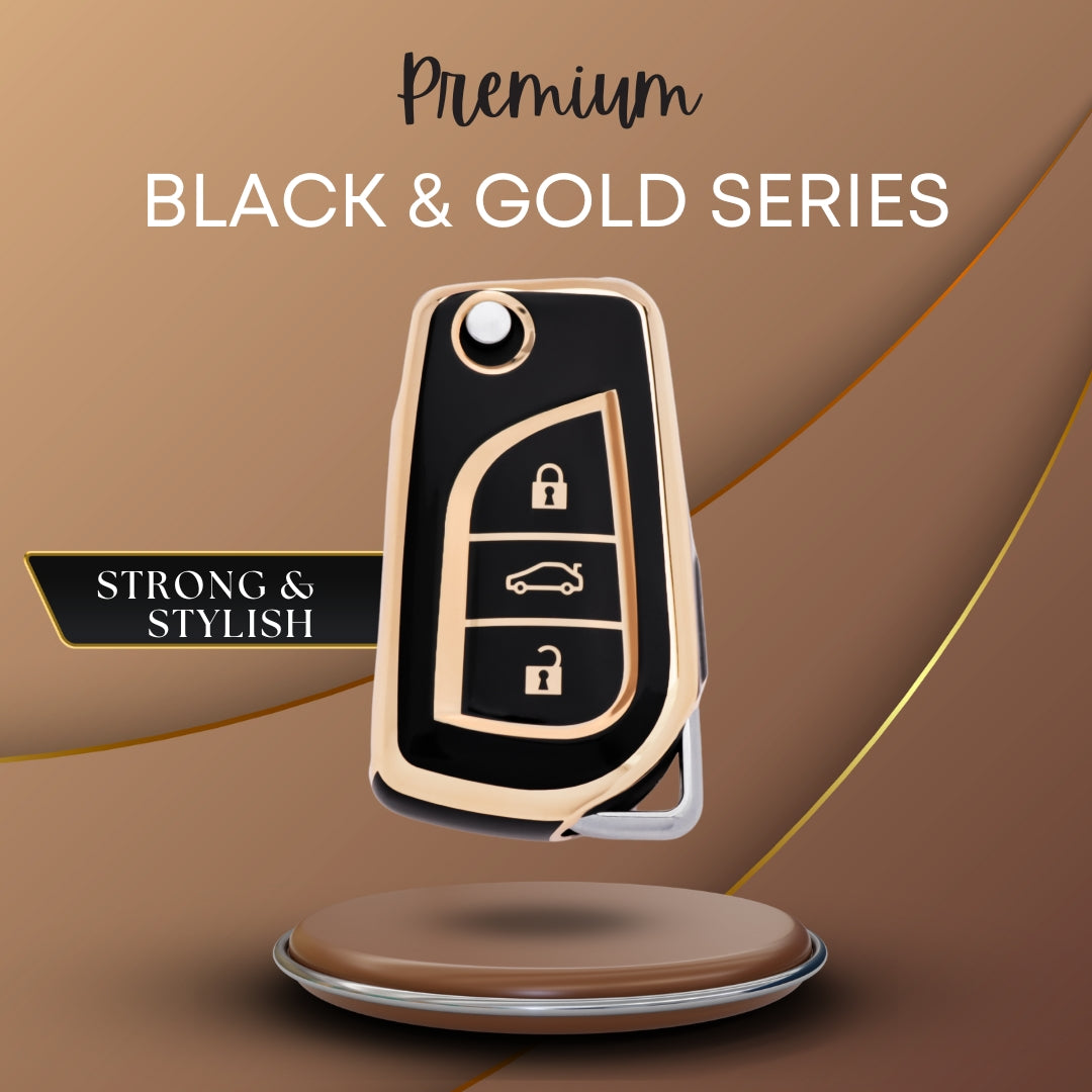 Toyota Gold Line TPU Key Cover with Keychain