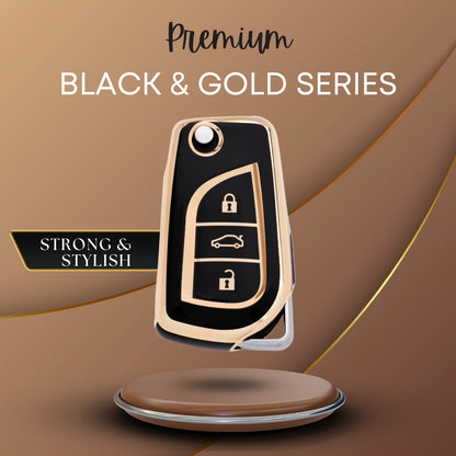 Toyota Gold Line TPU Key Cover with Keychain