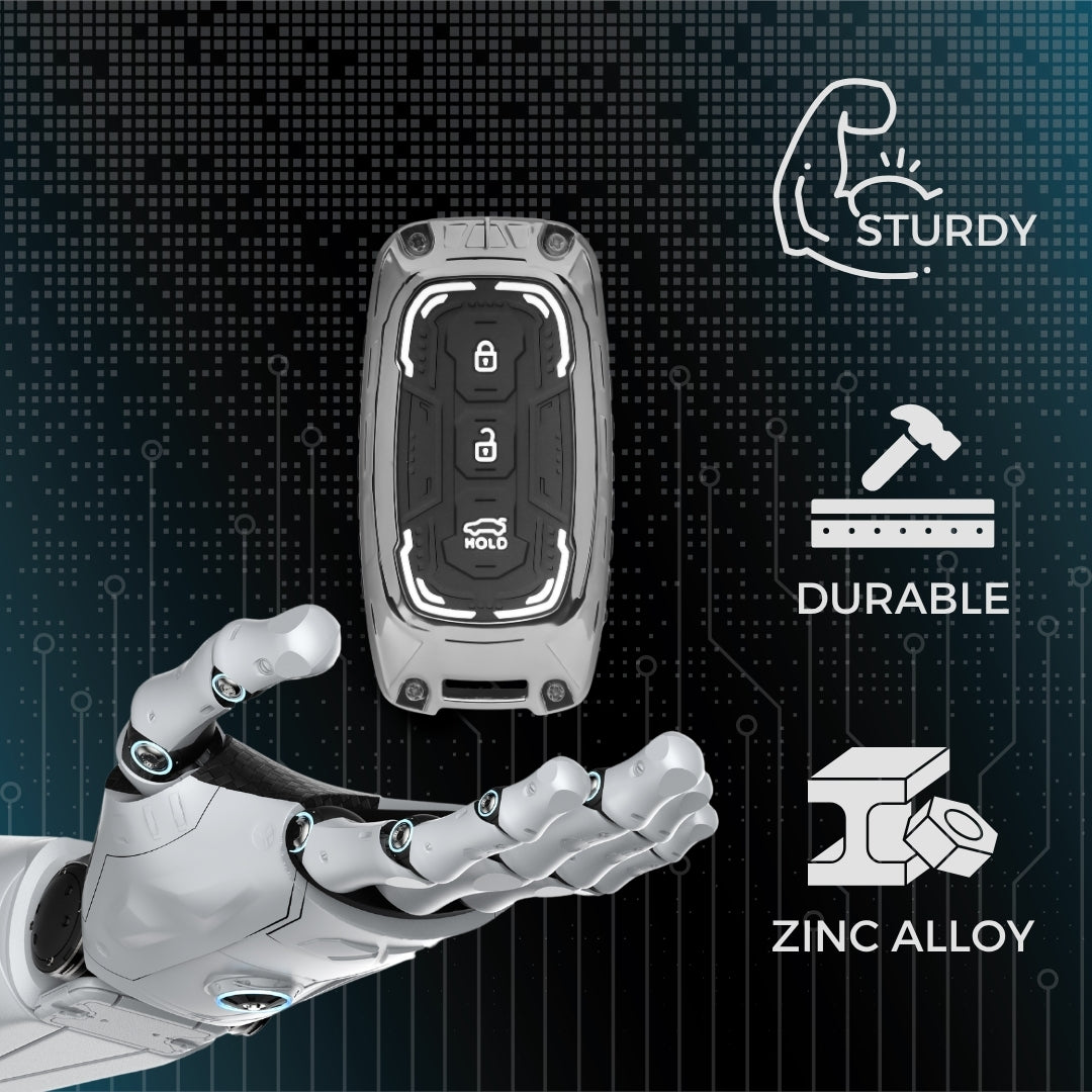 KEYCEPT Metal Armor Key Cover with Keychain.(Type M4)