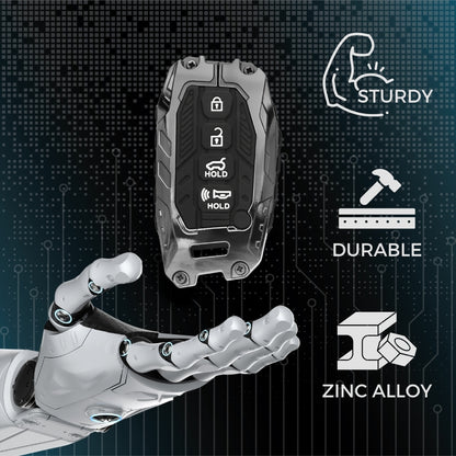 Hyundai Metal Mecha Key Cover with Keychain (Type M3)