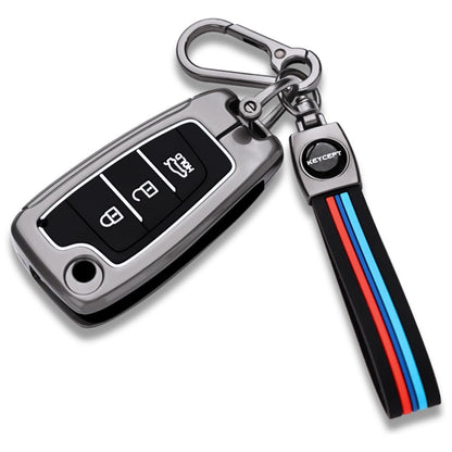 Hyundai Metal Key Cover with Keychain (Type M2).