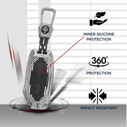 Keycept Metal Armor Key Cover with Keychain .(Type M4)