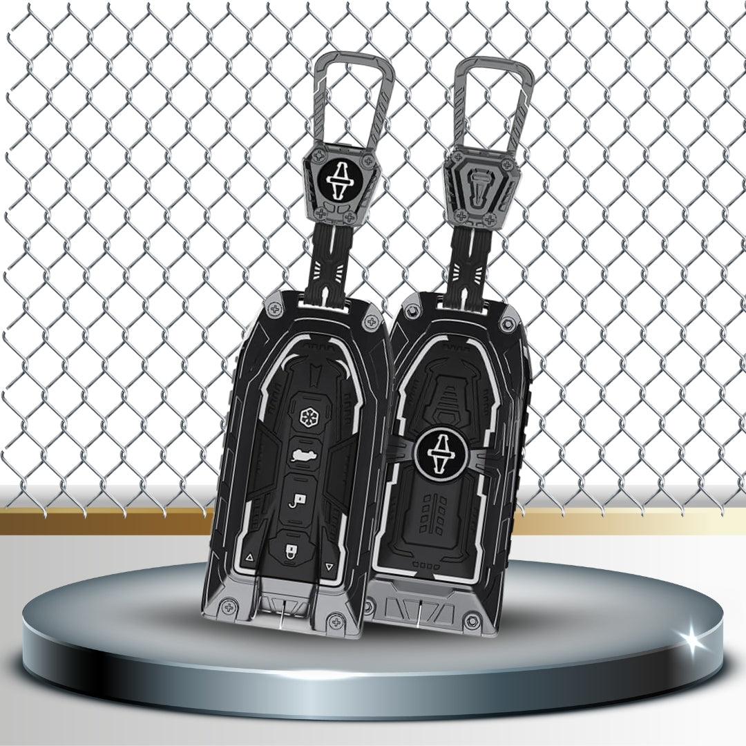 Mahindra Metal Armor key cover with Keychain  (Type M4)