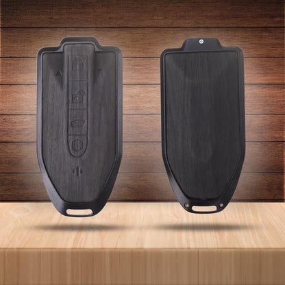 Mahindra Noir Wood Car Key Cover with Keychain (Type M8)