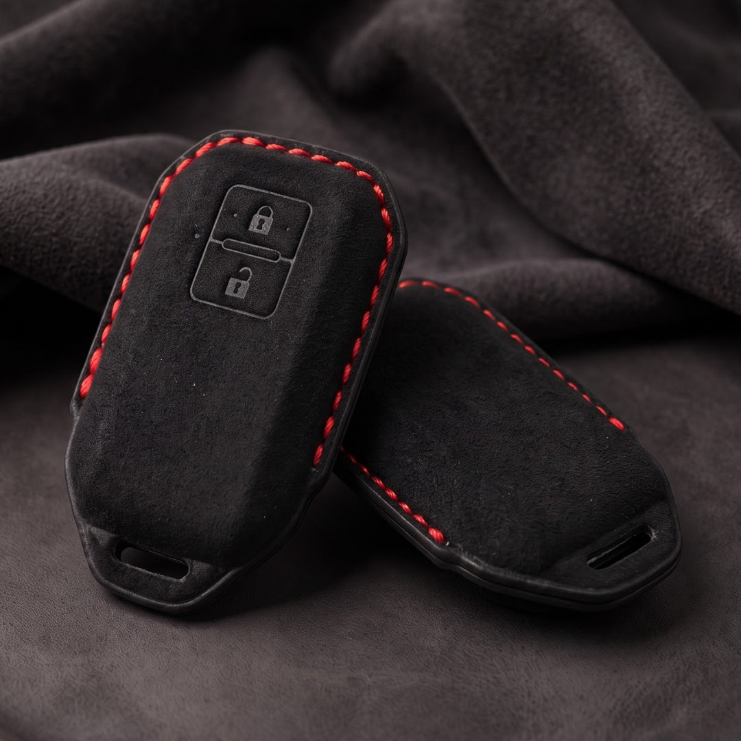 Suzuki Alcantara Crest Car Key Cover with Keychain (Type K10)