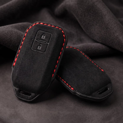 Suzuki Alcantara Crest Car Key Cover with Keychain (Type K10)