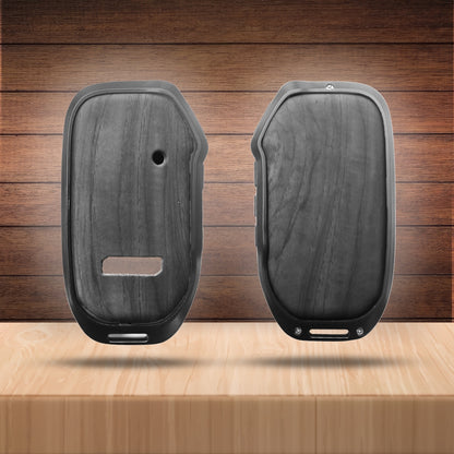 Kia Noir Wood Car Key Cover with Keychain (Type M8)