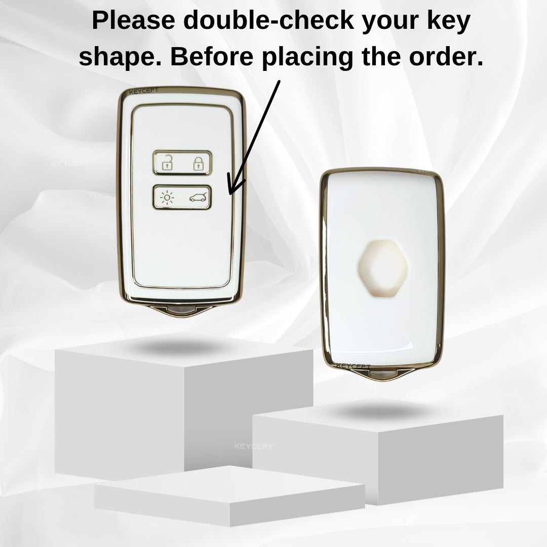 Renault Gold Line TPU Key Cover with Keychain (Type 2)