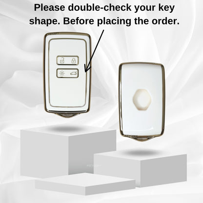 Renault Gold Line TPU Key Cover with Keychain (Type 2)