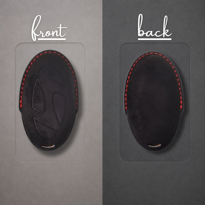 Hyundai Alcantara Crest Car Key Cover with Keychain (Type K10)