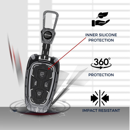Tata Metal Armor Car Key Cover with Keychain (Type M4)