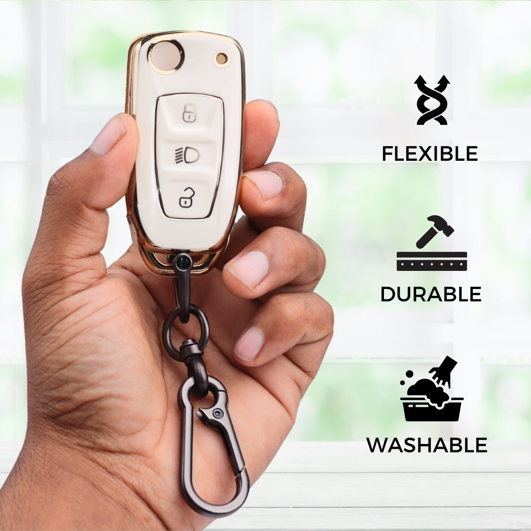 Tata Gold Line TPU Key Cover with Keychain