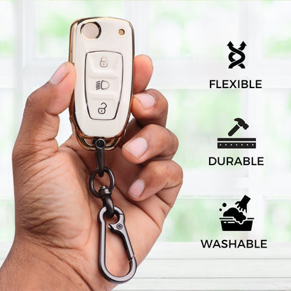 Tata Gold Line TPU Key Cover with Keychain