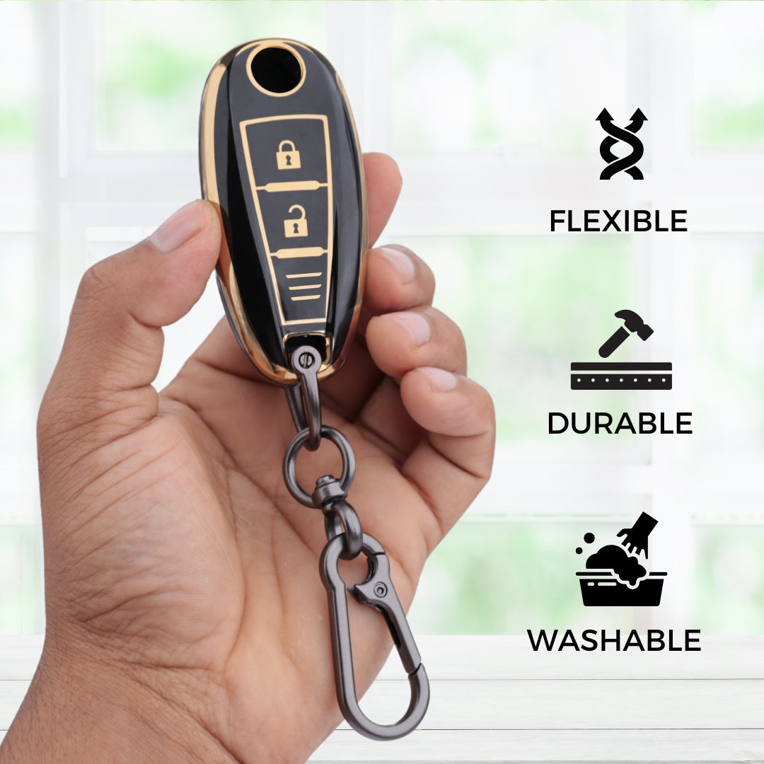 Suzuki Gold Line TPU Key Cover with Keychain