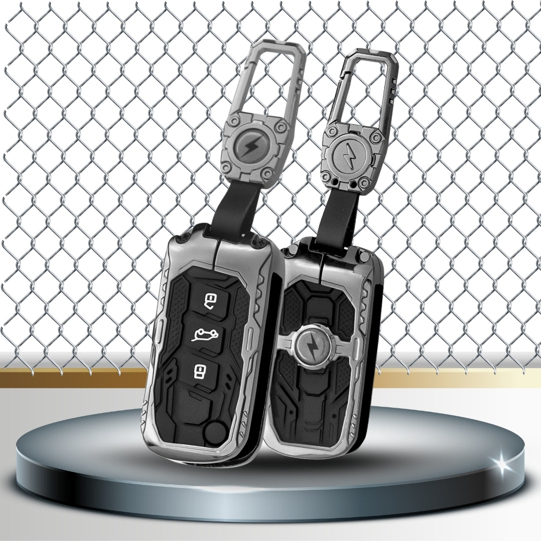 Mahindra Metal Mecha Key Cover with keychain (Type M3)