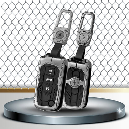 Mahindra Metal Mecha Key Cover with keychain (Type M3)