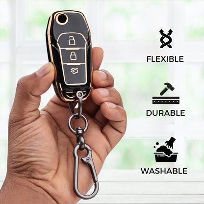 Ford Gold Line TPU Key Cover with Keychain