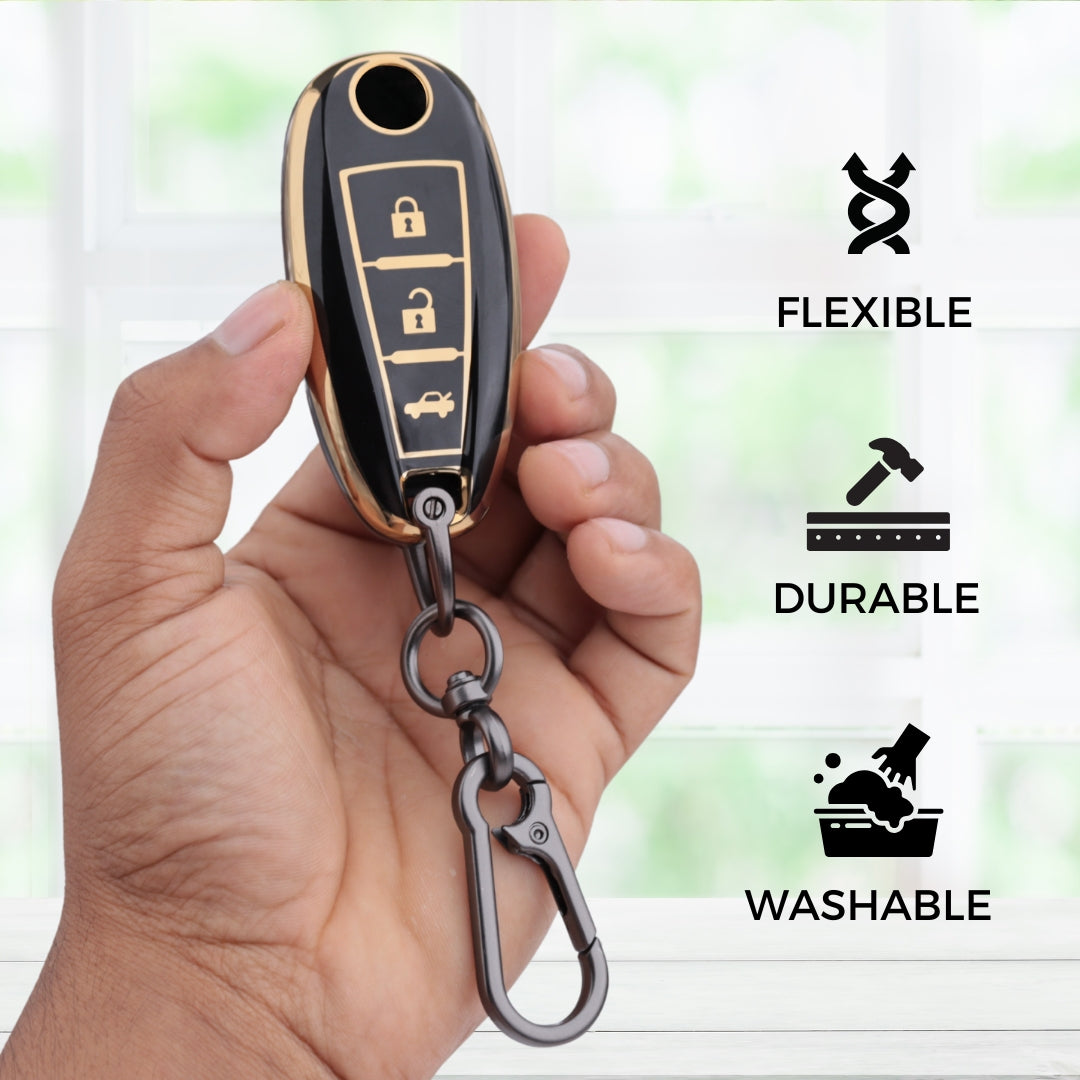 Suzuki Gold Line TPU Key Cover with Keychain