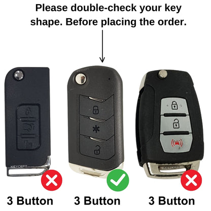 Mahindra Metal Armor Key Cover with keychain (Type M4)