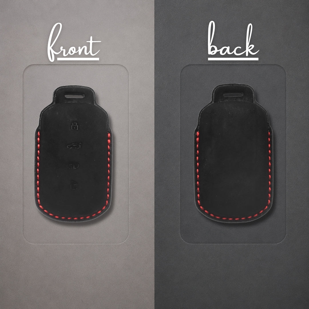 Tata Alcantara Crest Car Key Cover with Keychain (Type K10)