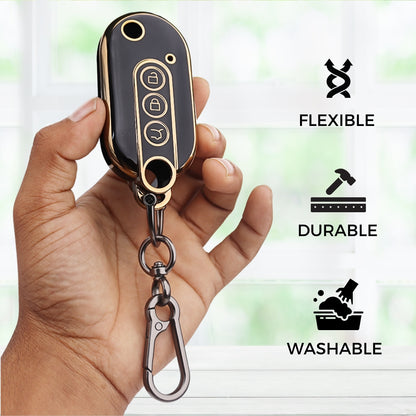 MG Gold Line TPU Car Key Cover with Keychain (Type 1)