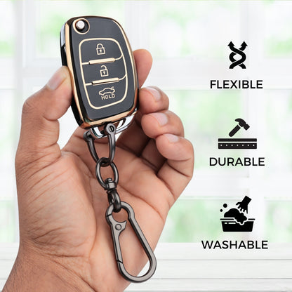 Hyundai Gold Line TPU Key Cover with Keychain