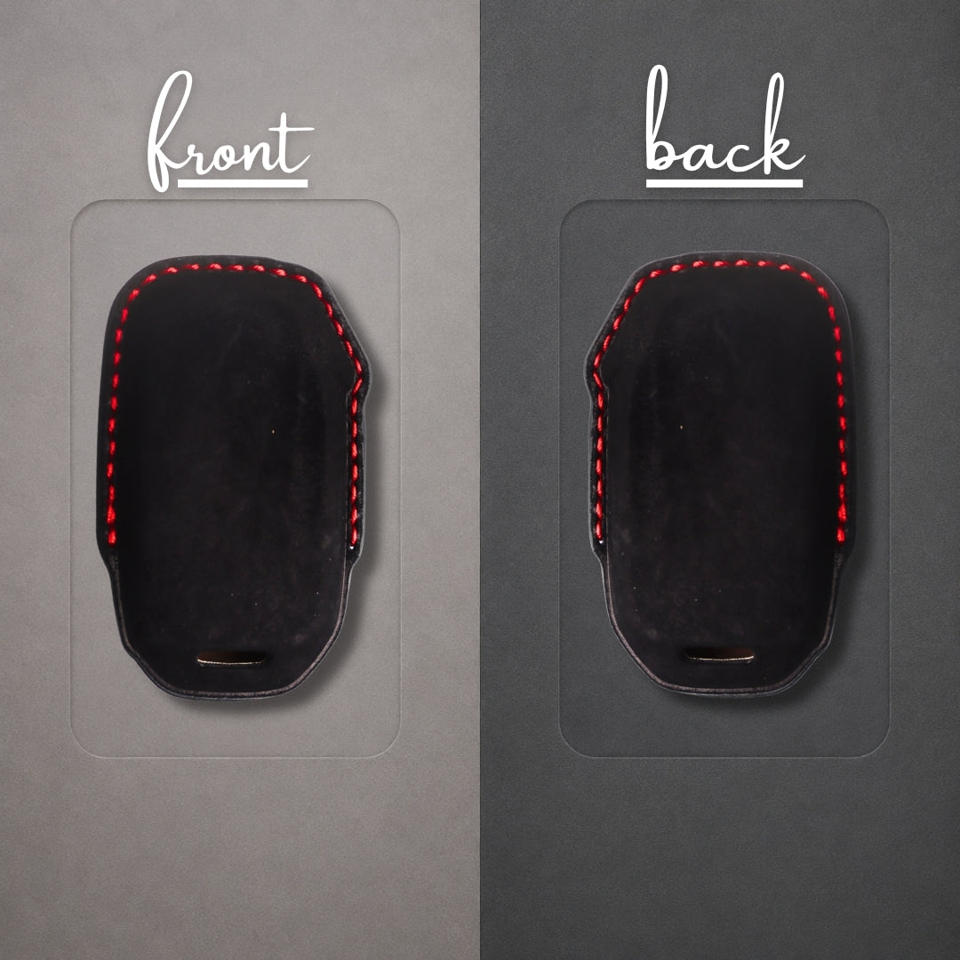 Kia Alcantara Crest Car Key Cover with Keychain (Type K10)