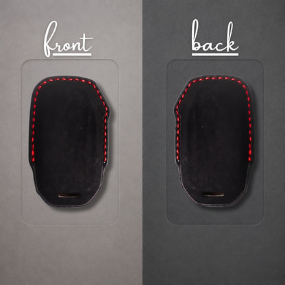 Kia Alcantara Crest Car Key Cover with Keychain (Type K10)