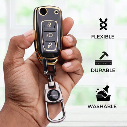 Tata Gold Line TPU Key Cover with Keychain