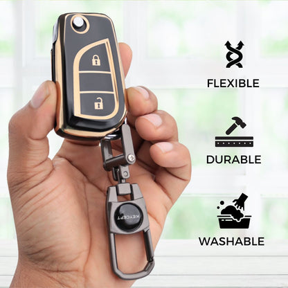 Toyota Gold Line TPU Key Cover with Keychain (Type 2)