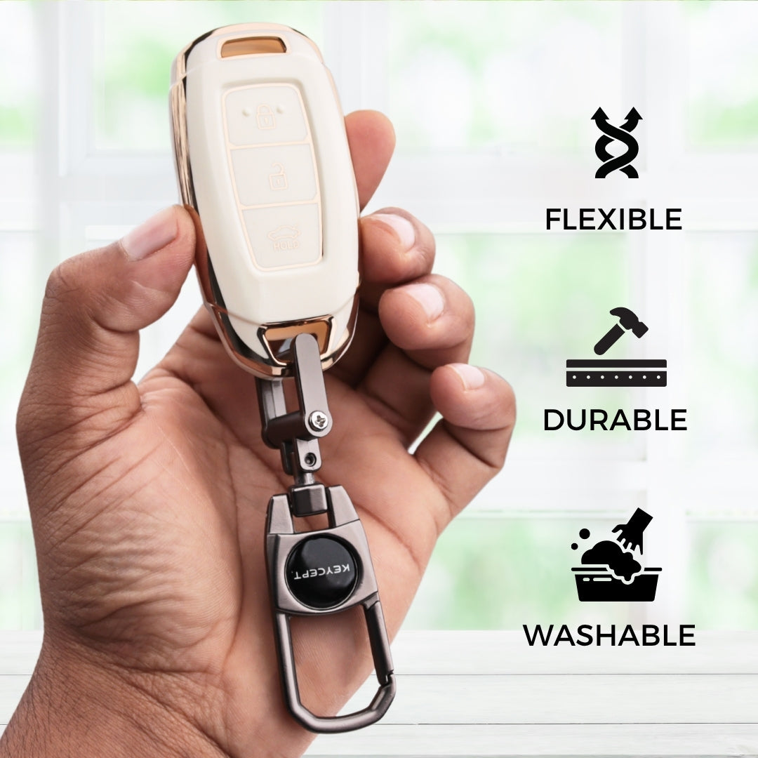 Hyundai Gold Line TPU Key Cover with Keychain (Type 2)